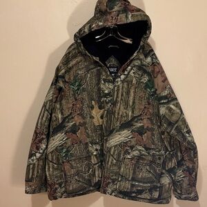 Mossy Oak Camouflage Hooded Jacket